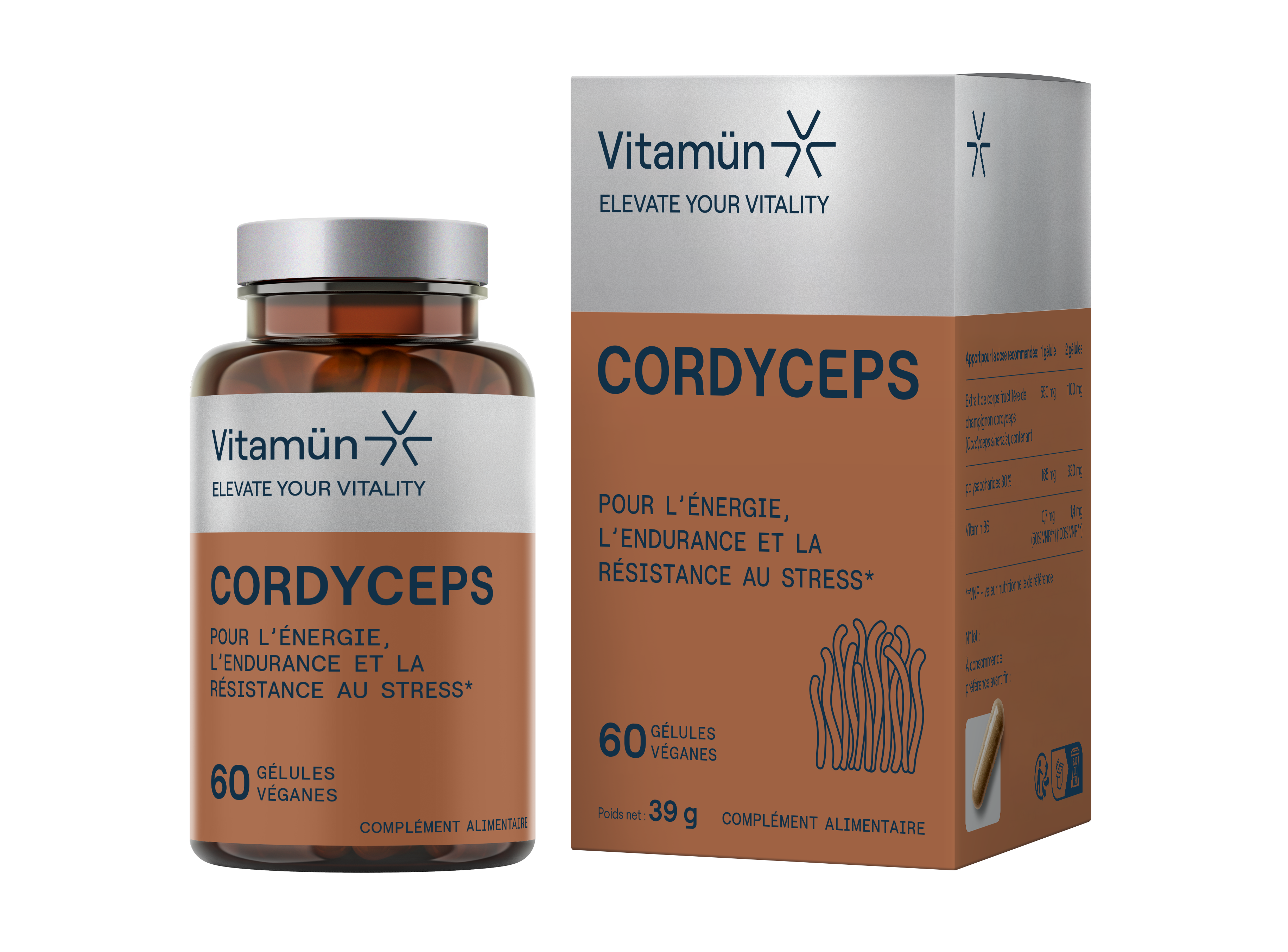 Cordyceps bottle + box